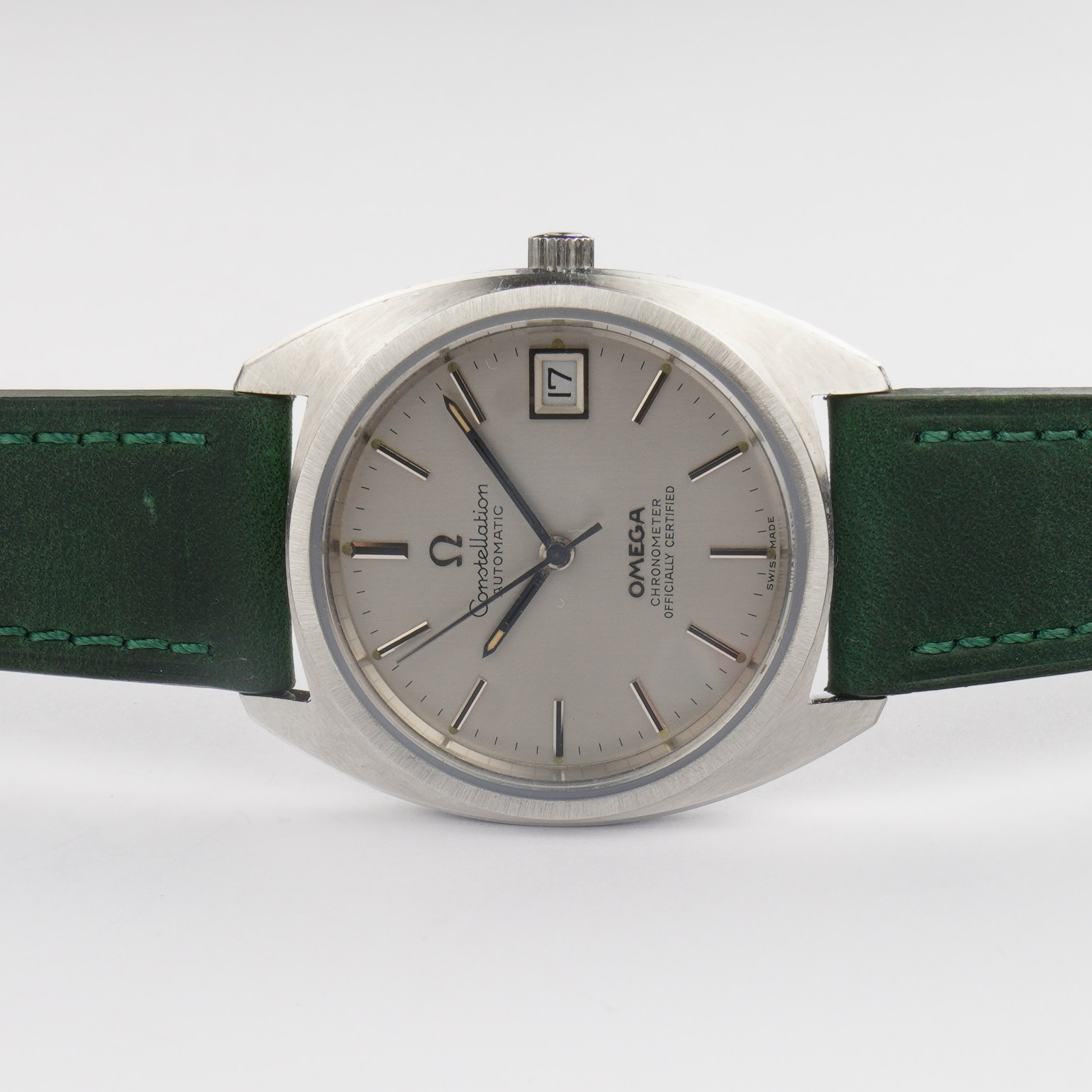 Omega Constellation ref.168.0056 from 1973. C-shape case and silver grey Japan dial. - Image 8