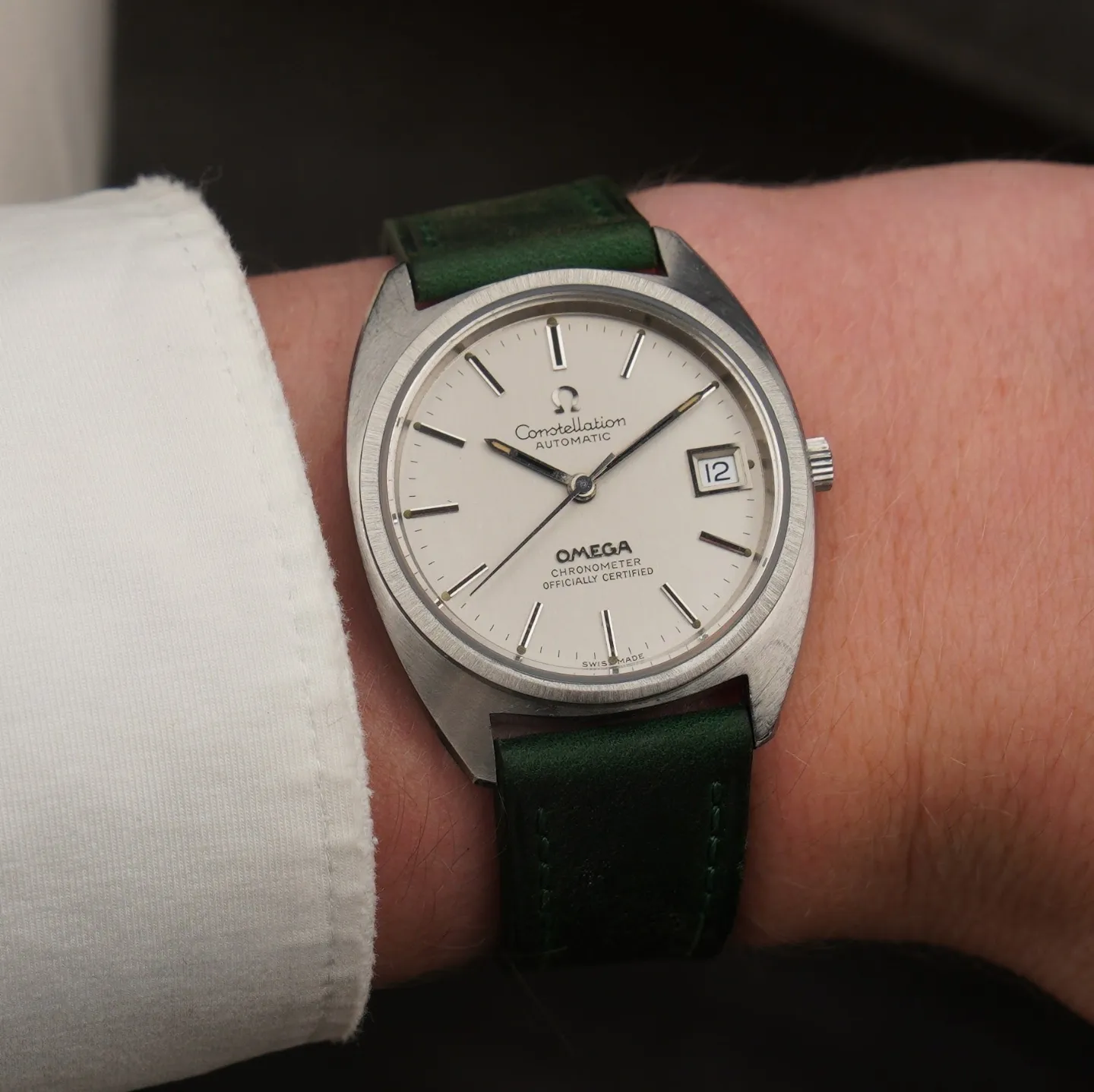 Omega Constellation ref.168.0056 from 1973. C-shape case and silver grey Japan dial. - Image 15