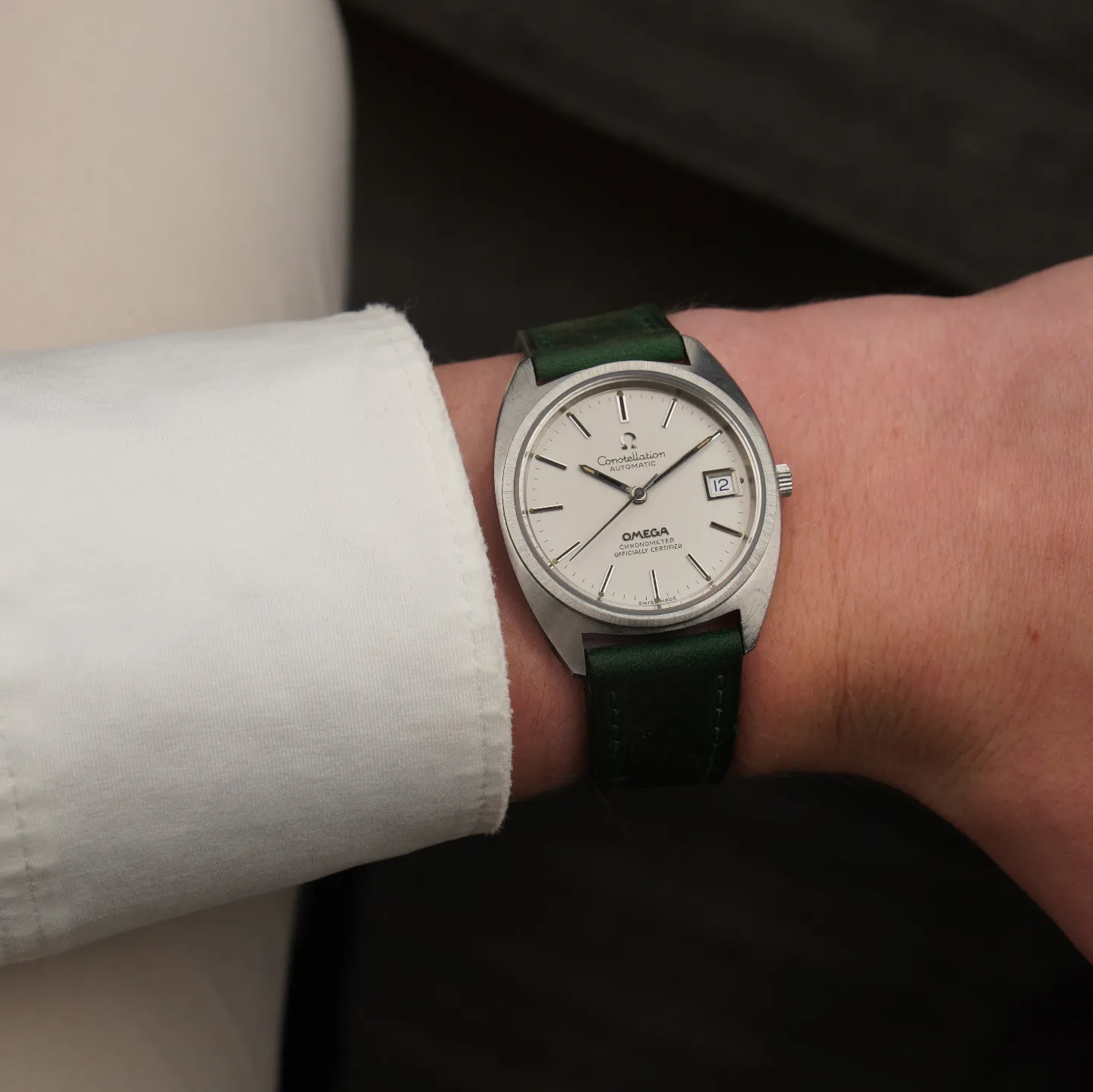 Omega Constellation ref.168.0056 from 1973. C-shape case and silver grey Japan dial. - Image 16