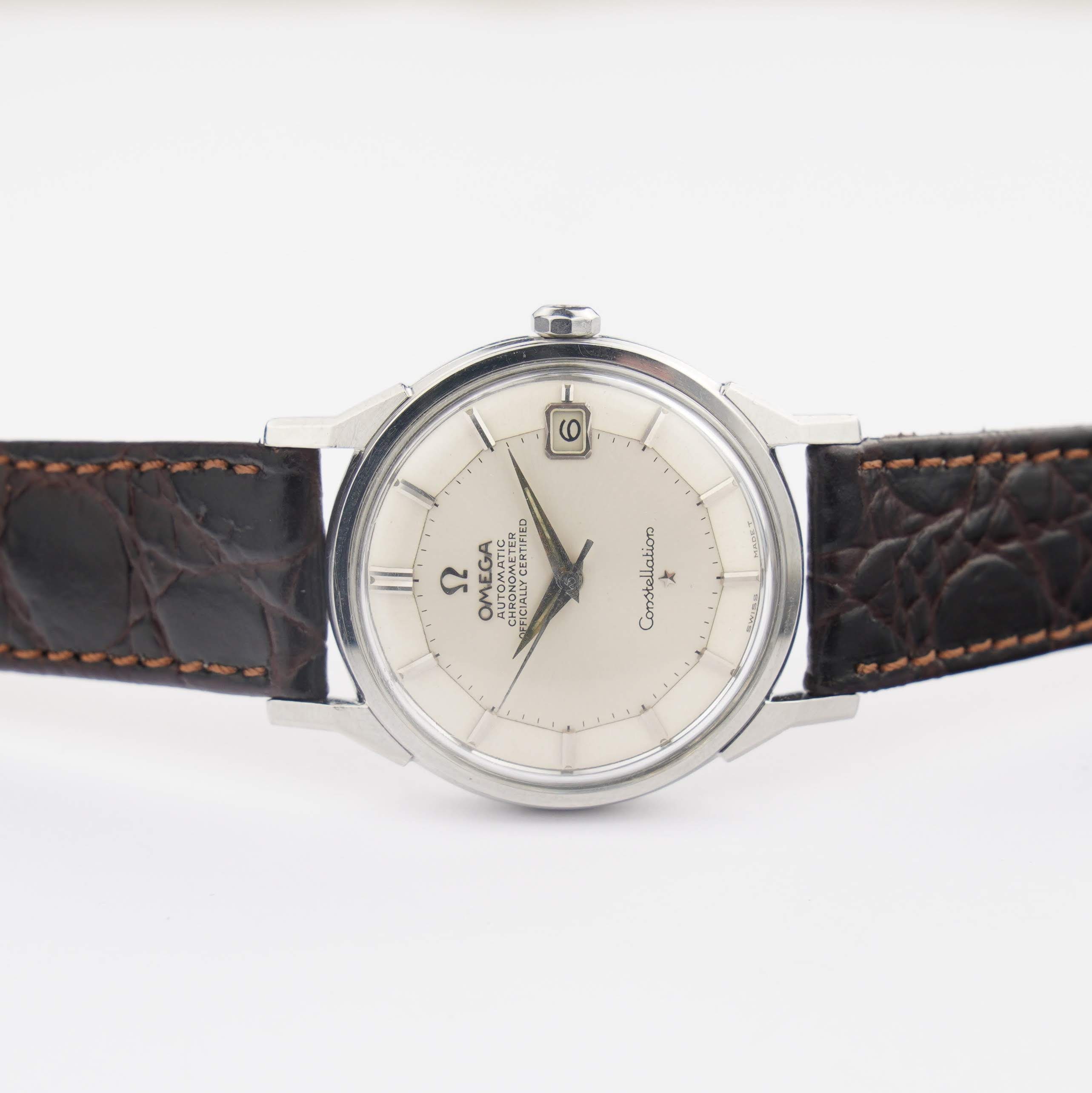 Omega Constellation ref.168.005 from 1966. steel dogleg case, silver pie-pan dial and cal. 561 movevement. - Image 7