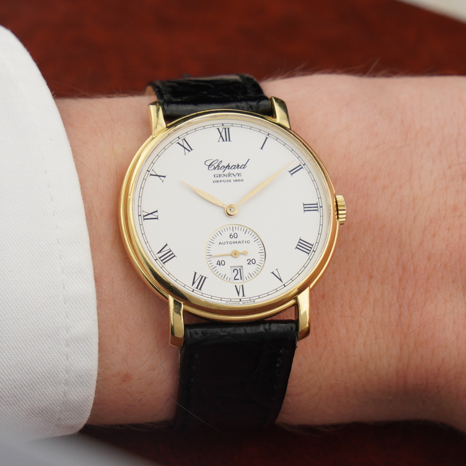 Chopard L.U.C. ref. 16/1223 from 2000s, 35,5 mm 18k solid gold case and automatic cal. 1160 movement. - Image 15