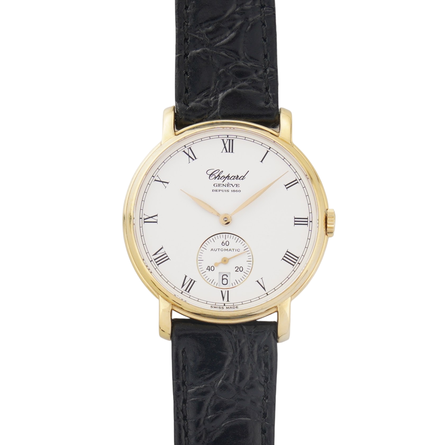 Chopard L.U.C. ref. 16/1223 from 2000s, 35,5 mm 18k solid gold case and automatic cal. 1160 movement.