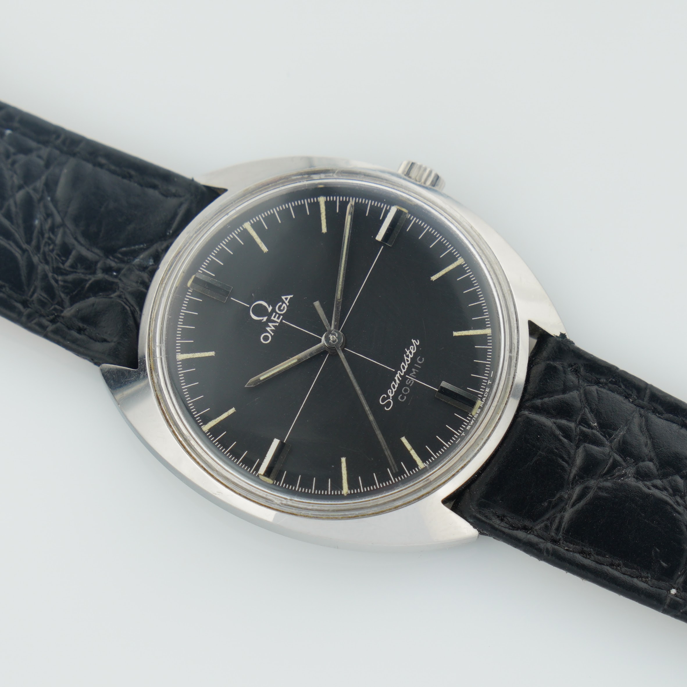 Omega Seamaster Cosmic ref. 135.017 from 1966 with black cross-hair dial and cal. 601 movement. - Image 7