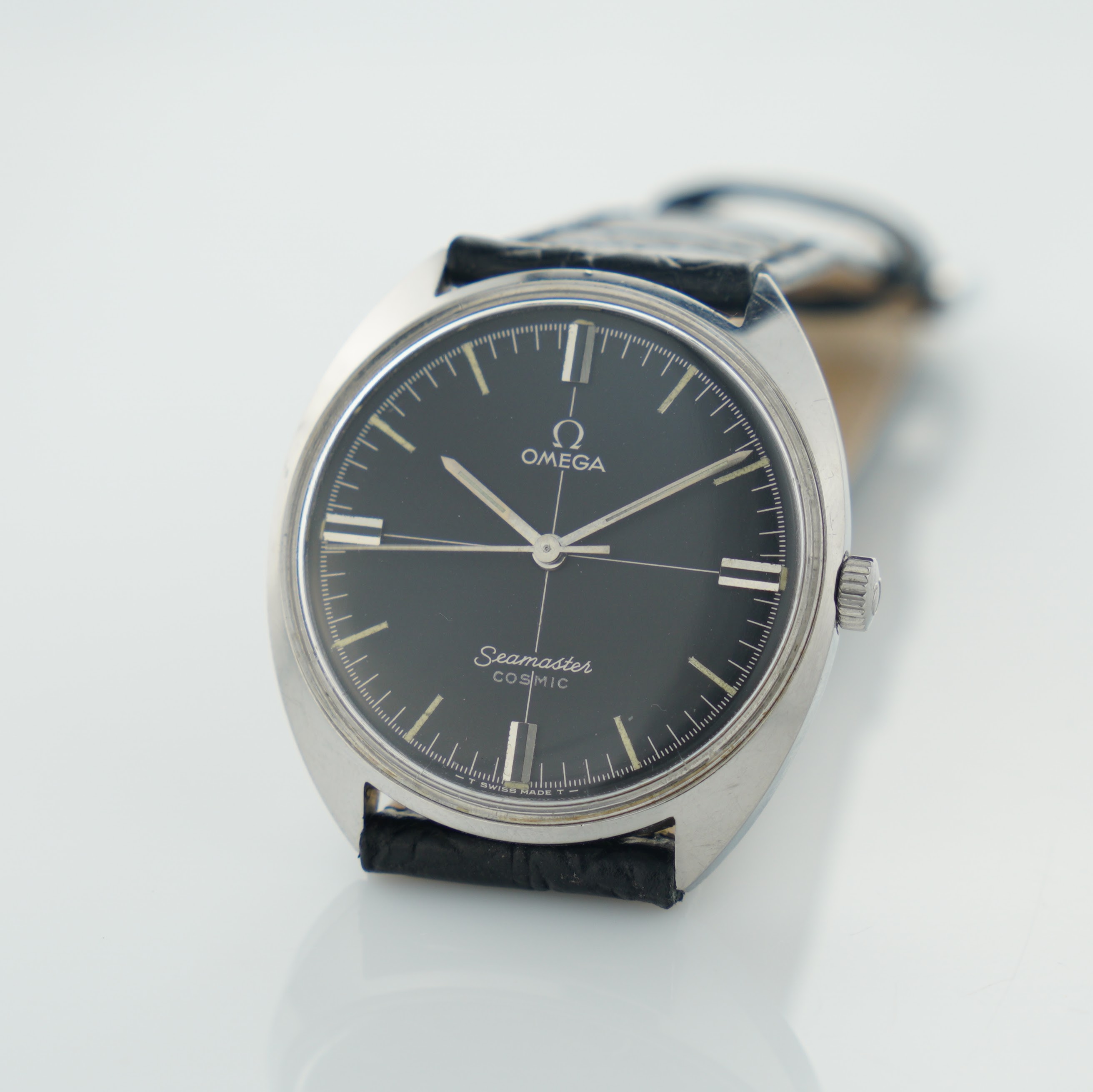 Omega Seamaster Cosmic ref. 135.017 from 1966 with black cross-hair dial and cal. 601 movement. - Image 6