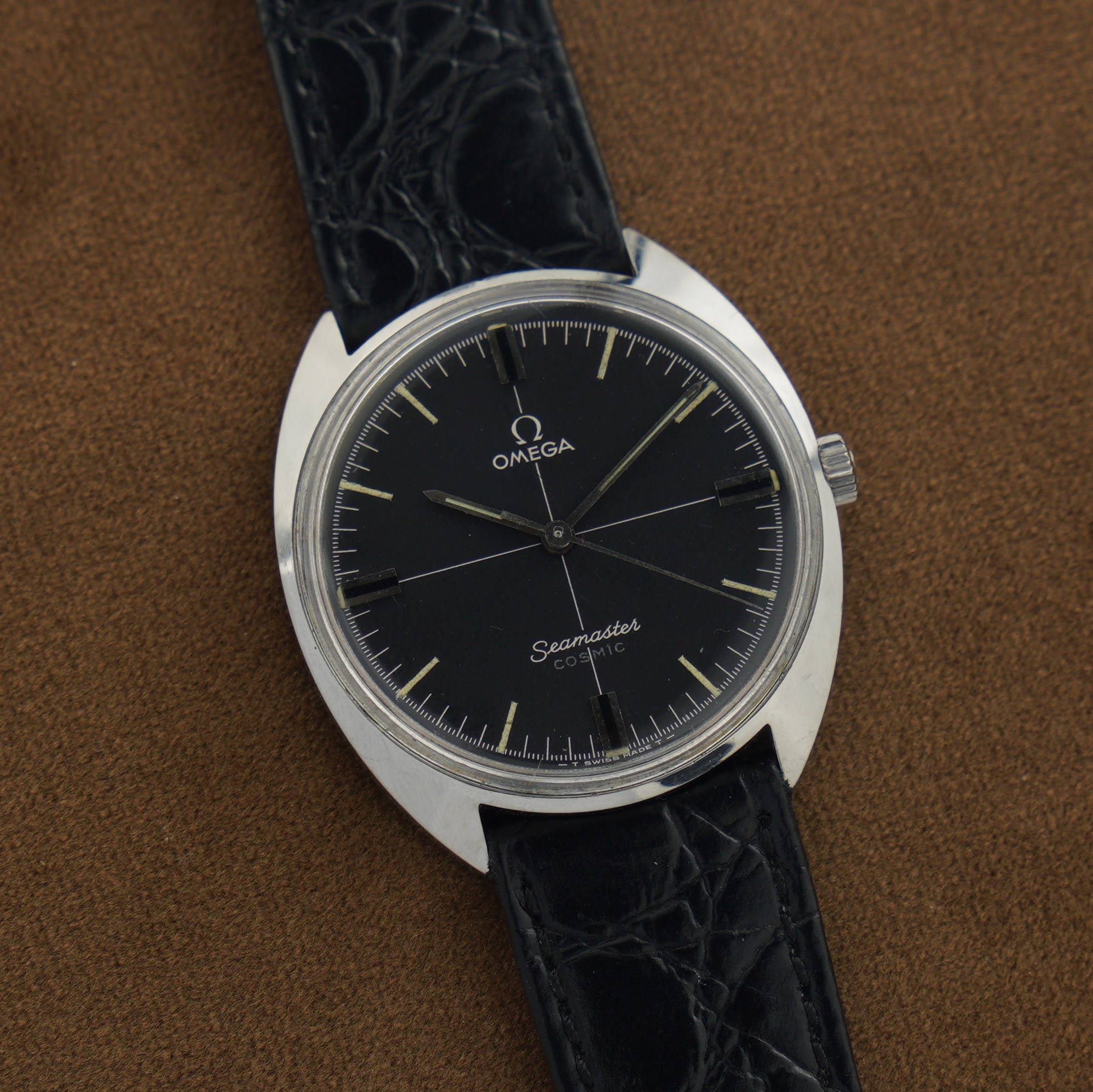 Omega Seamaster Cosmic ref. 135.017 from 1966 with black cross-hair dial and cal. 601 movement. - Image 3