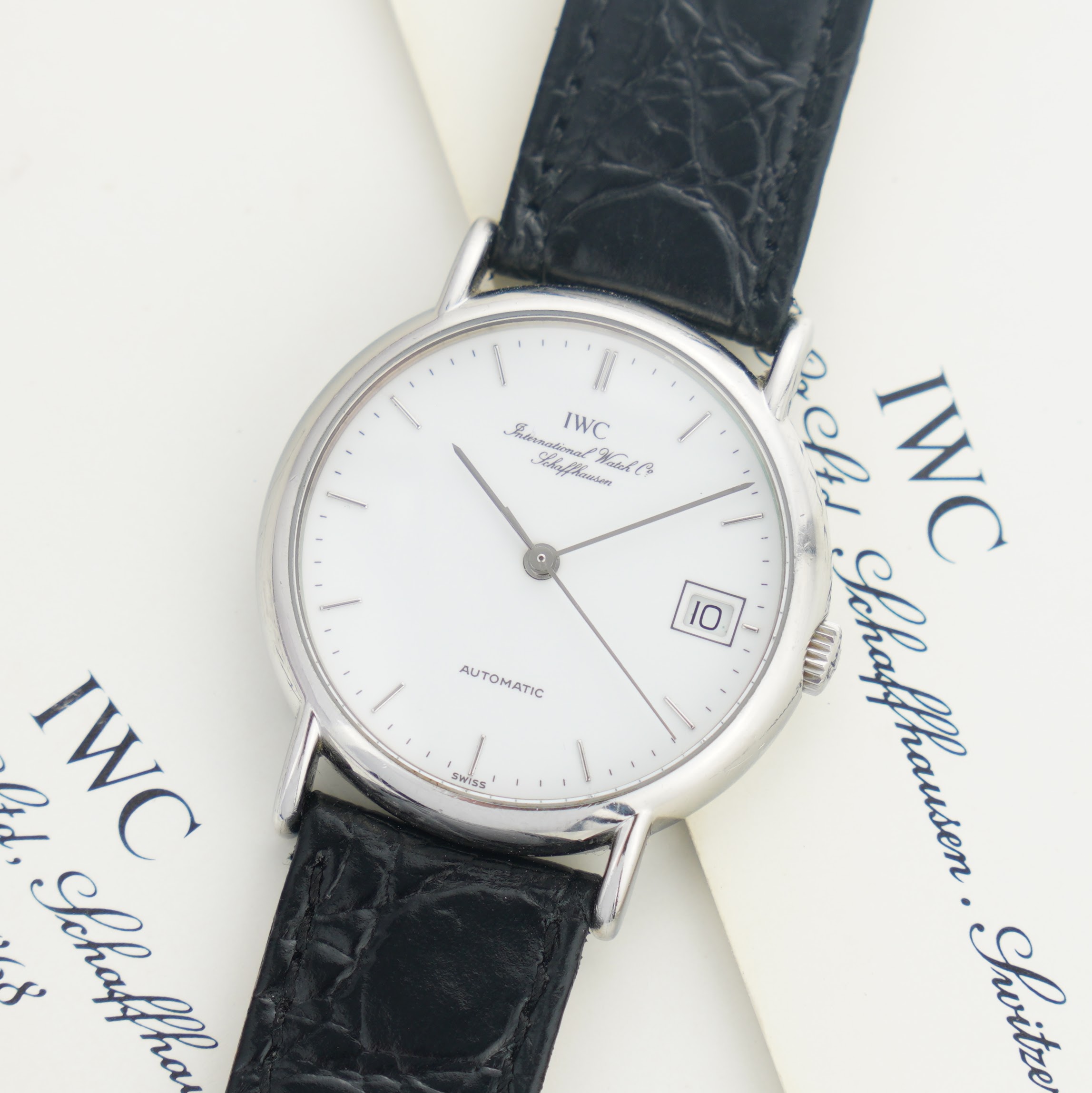 IWC Portofino ref.3513 from the 1990s, 34mm case, white dial and caliber 37521 movement. - Image 2