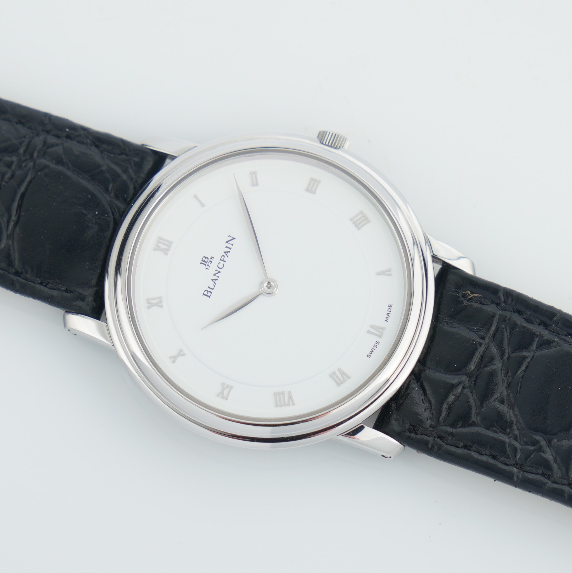 Blancpain Villeret ´ultra slim´ ref. 0021-1127-55 with white dial and caliber 21 movement from the 1990s - Image 7