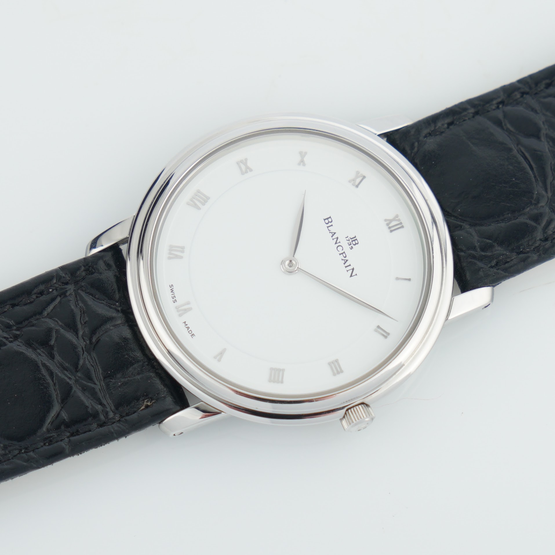 Blancpain Villeret ´ultra slim´ ref. 0021-1127-55 with white dial and caliber 21 movement from the 1990s - Image 6
