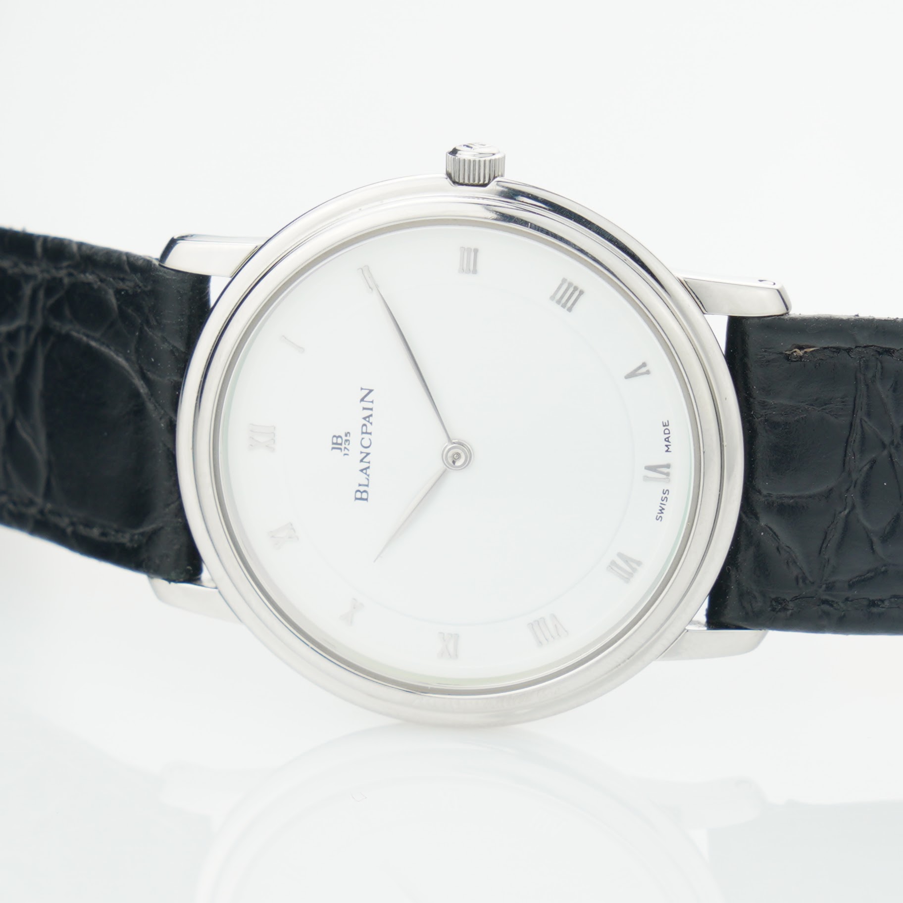 Blancpain Villeret ´ultra slim´ ref. 0021-1127-55 with white dial and caliber 21 movement from the 1990s - Image 13