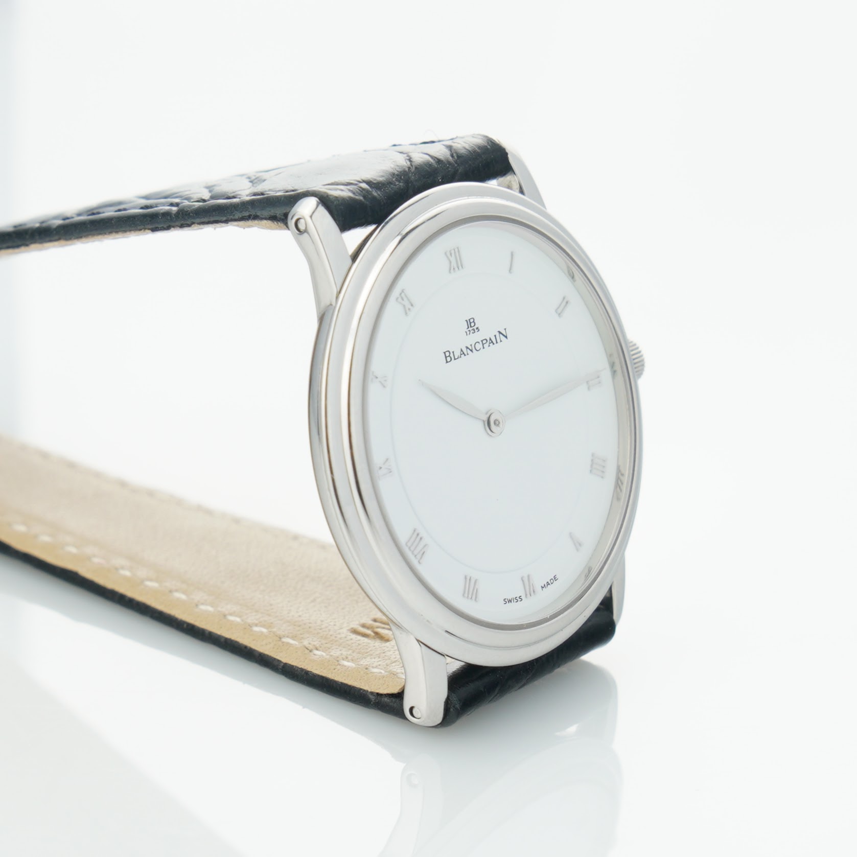 Blancpain Villeret ´ultra slim´ ref. 0021-1127-55 with white dial and caliber 21 movement from the 1990s - Image 12