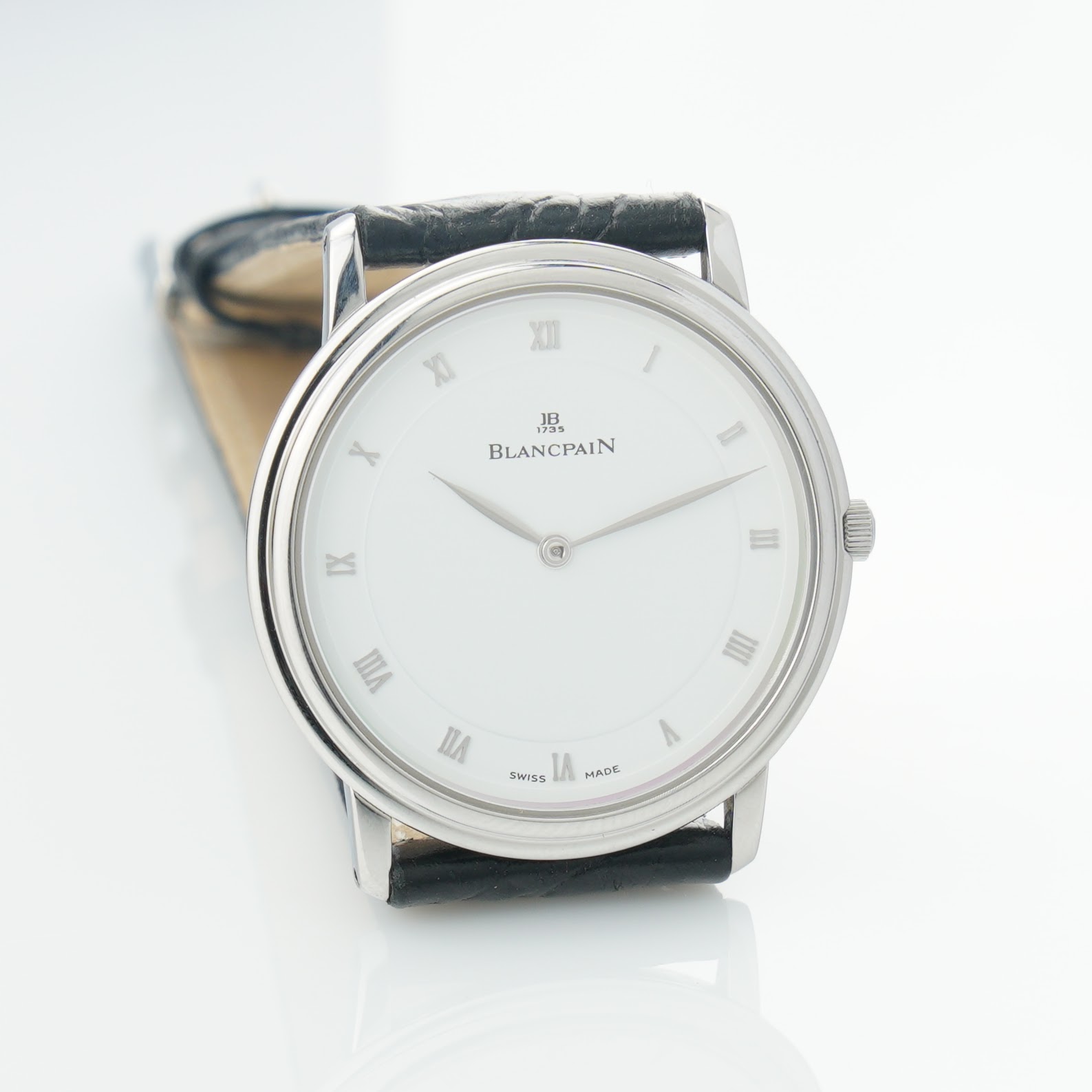Blancpain Villeret ´ultra slim´ ref. 0021-1127-55 with white dial and caliber 21 movement from the 1990s - Image 10