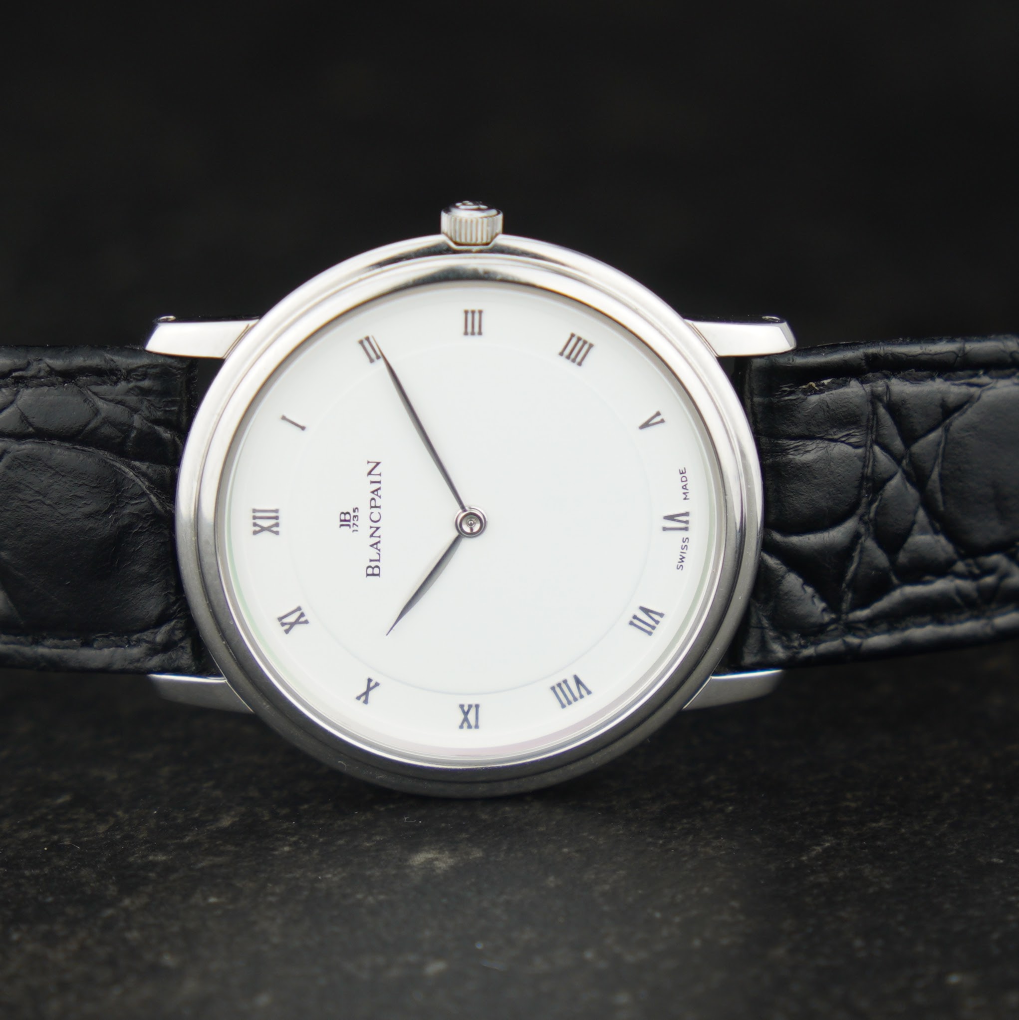Blancpain Villeret ´ultra slim´ ref. 0021-1127-55 with white dial and caliber 21 movement from the 1990s - Image 5