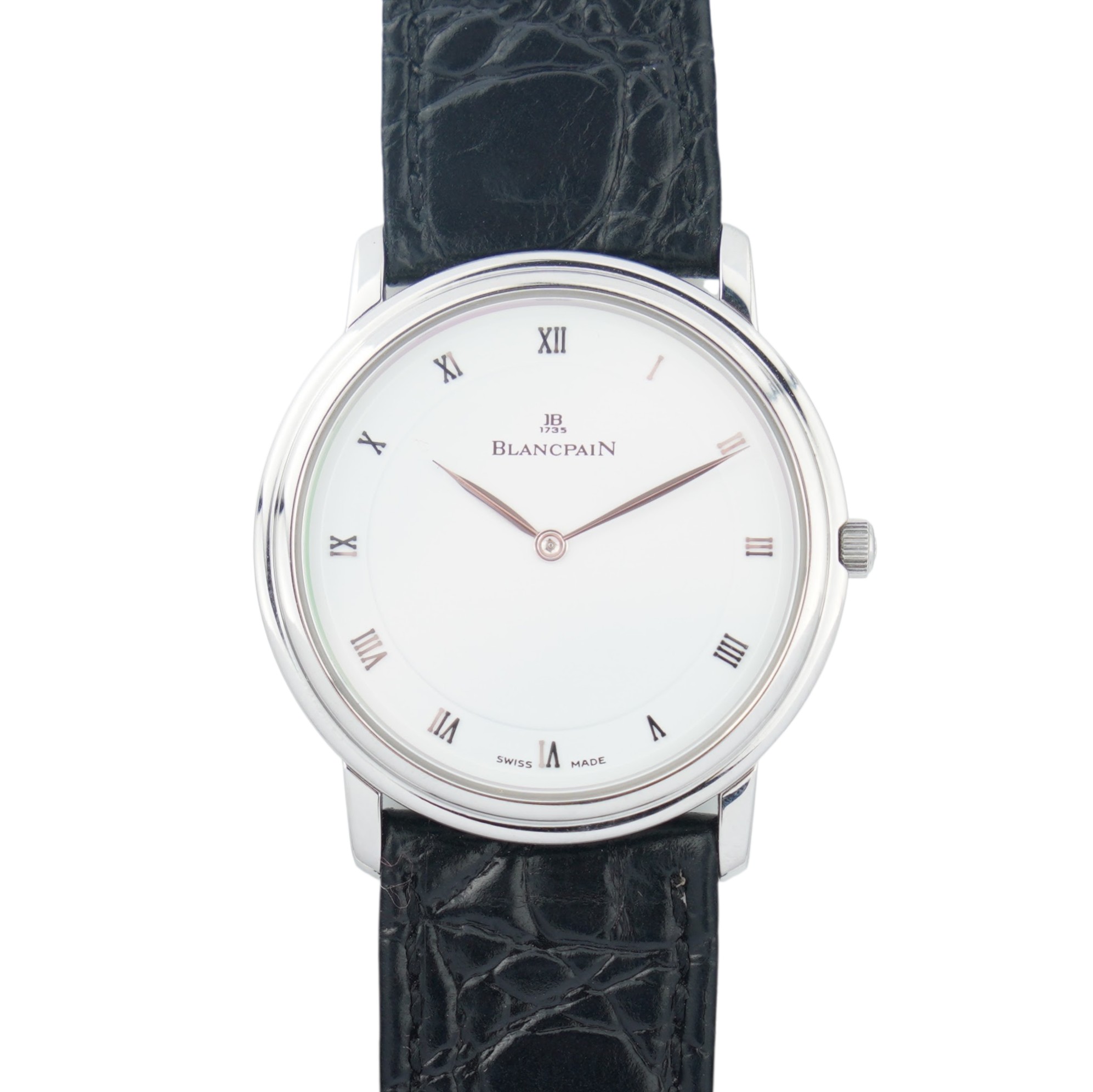 Blancpain Villeret ´ultra slim´ ref. 0021-1127-55 with white dial and caliber 21 movement from the 1990s
