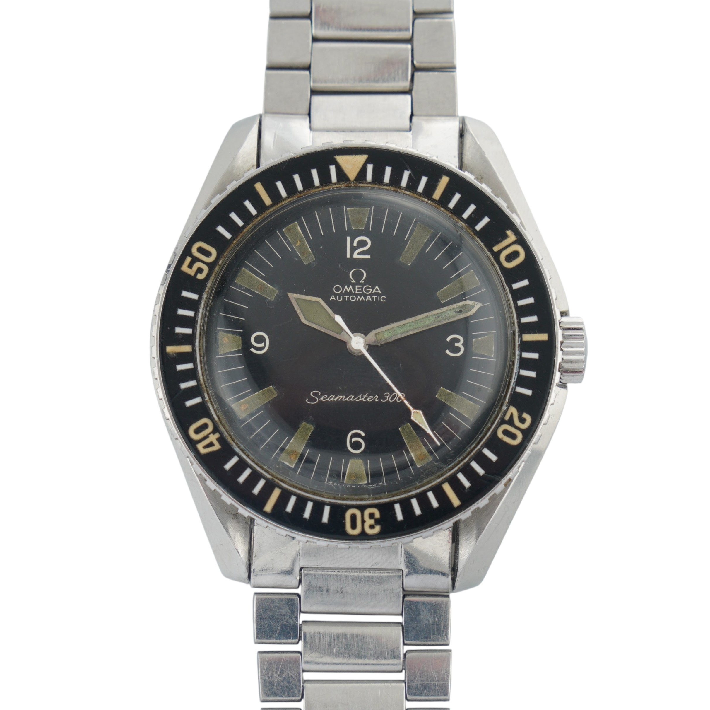 Omega Seamaster 300 ref. 165.024. from 1966 with untouched dial, 1506 bracelet and serviced cal. 552 movement.