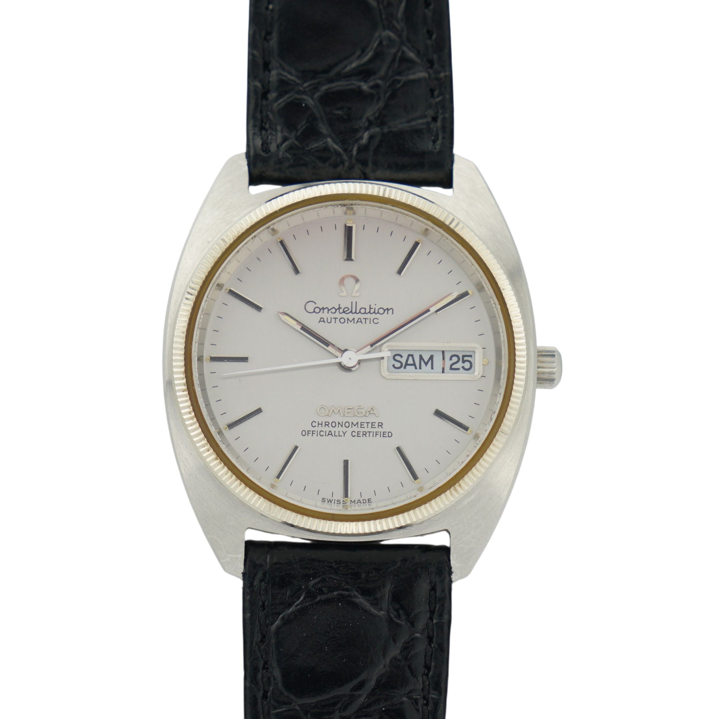 Omega Constellation 168.0057 with c-shape case and ´JDM´ dial with day-date display from 1972