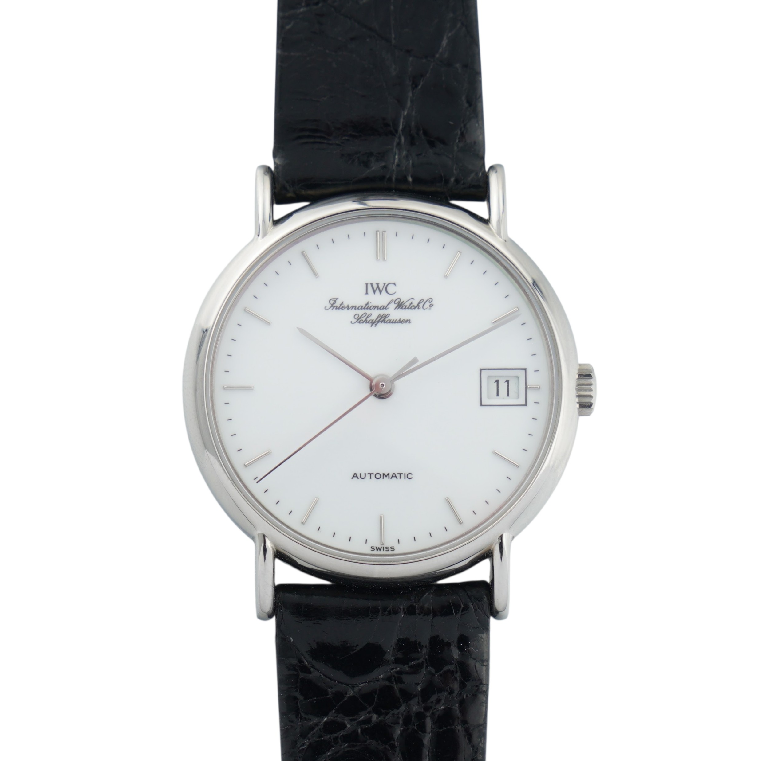 IWC Portofino 3513 from the 1990s. 34mm case, white dial and automatic movement N.O.S.