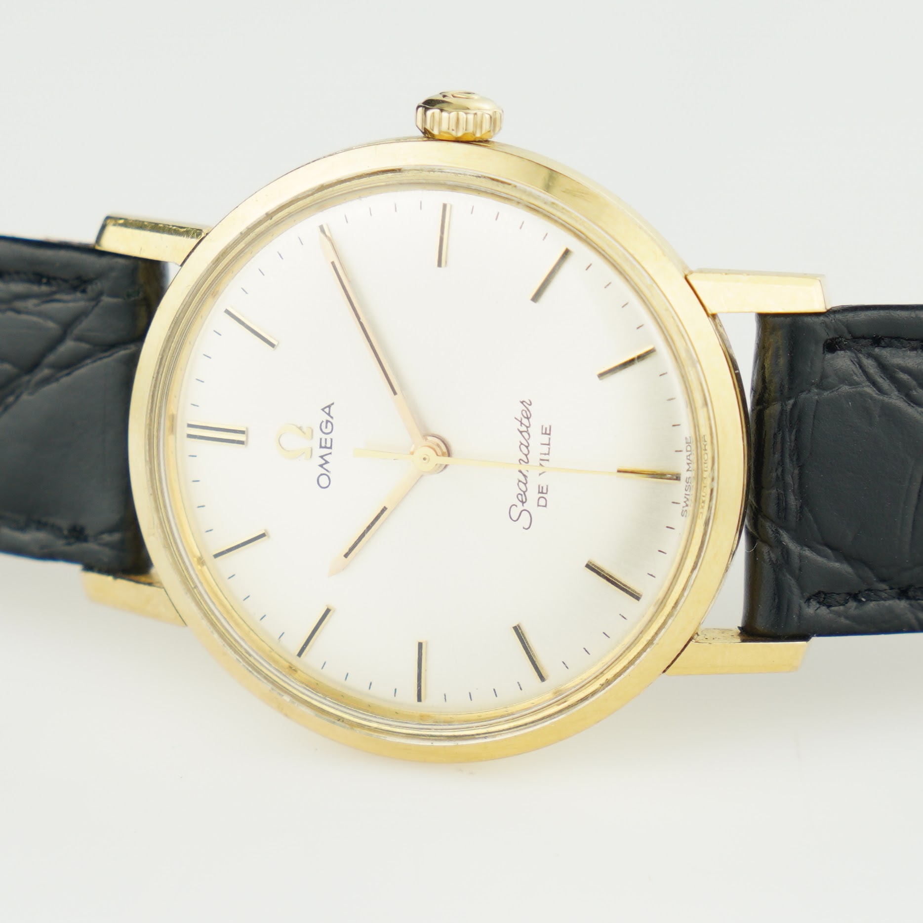Omega Seamaster De Ville 135.020 from 1964 with 18k solid gold case, silver dial and cal. 600 movement. - Image 10
