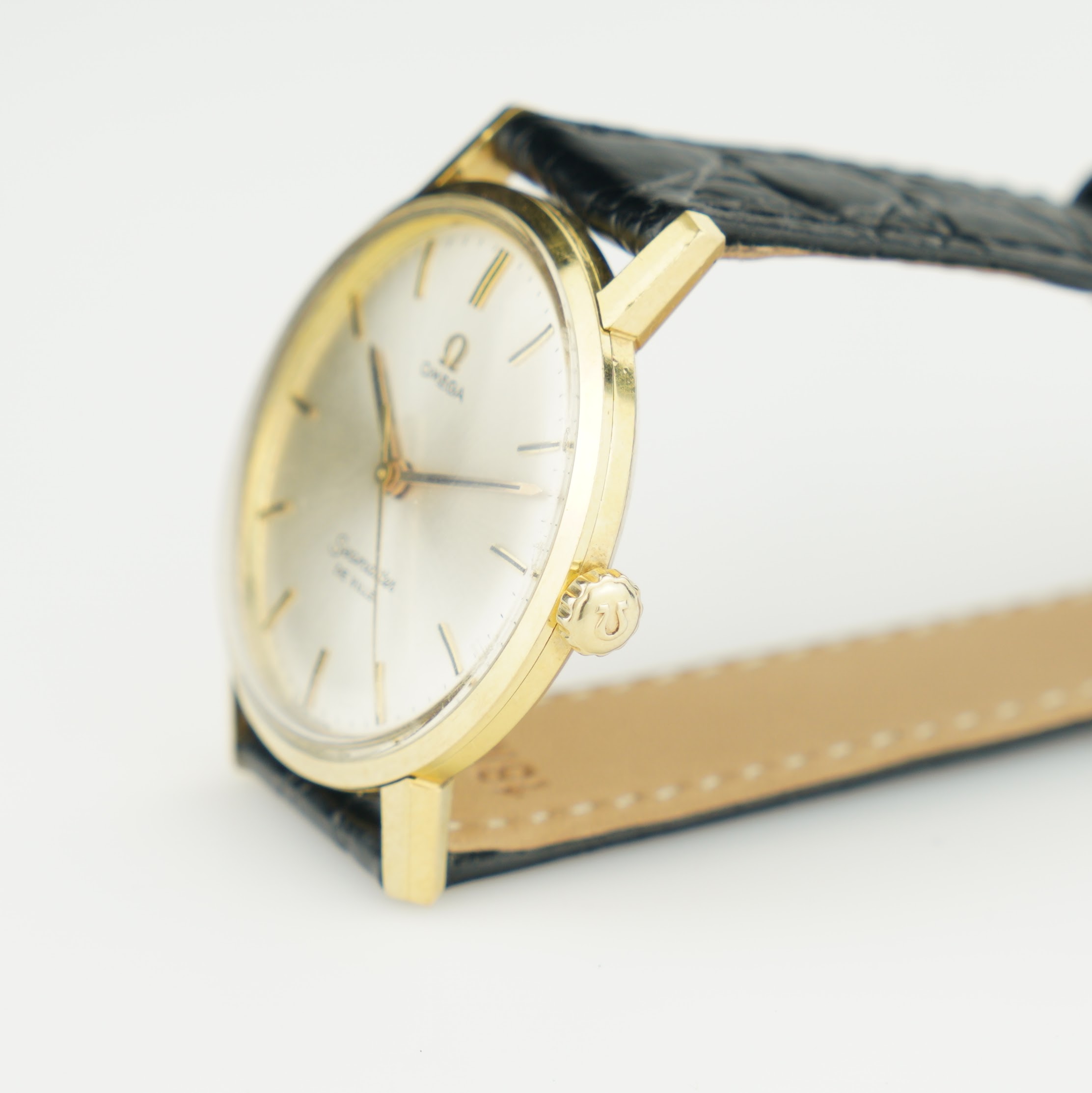 Omega Seamaster De Ville 135.020 from 1964 with 18k solid gold case, silver dial and cal. 600 movement. - Image 12