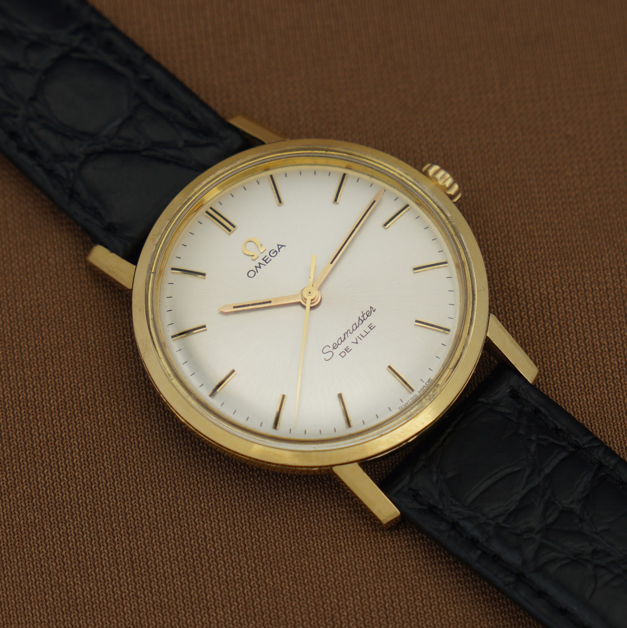 Omega Seamaster De Ville 135.020 from 1964 with 18k solid gold case, silver dial and cal. 600 movement. - Image 4