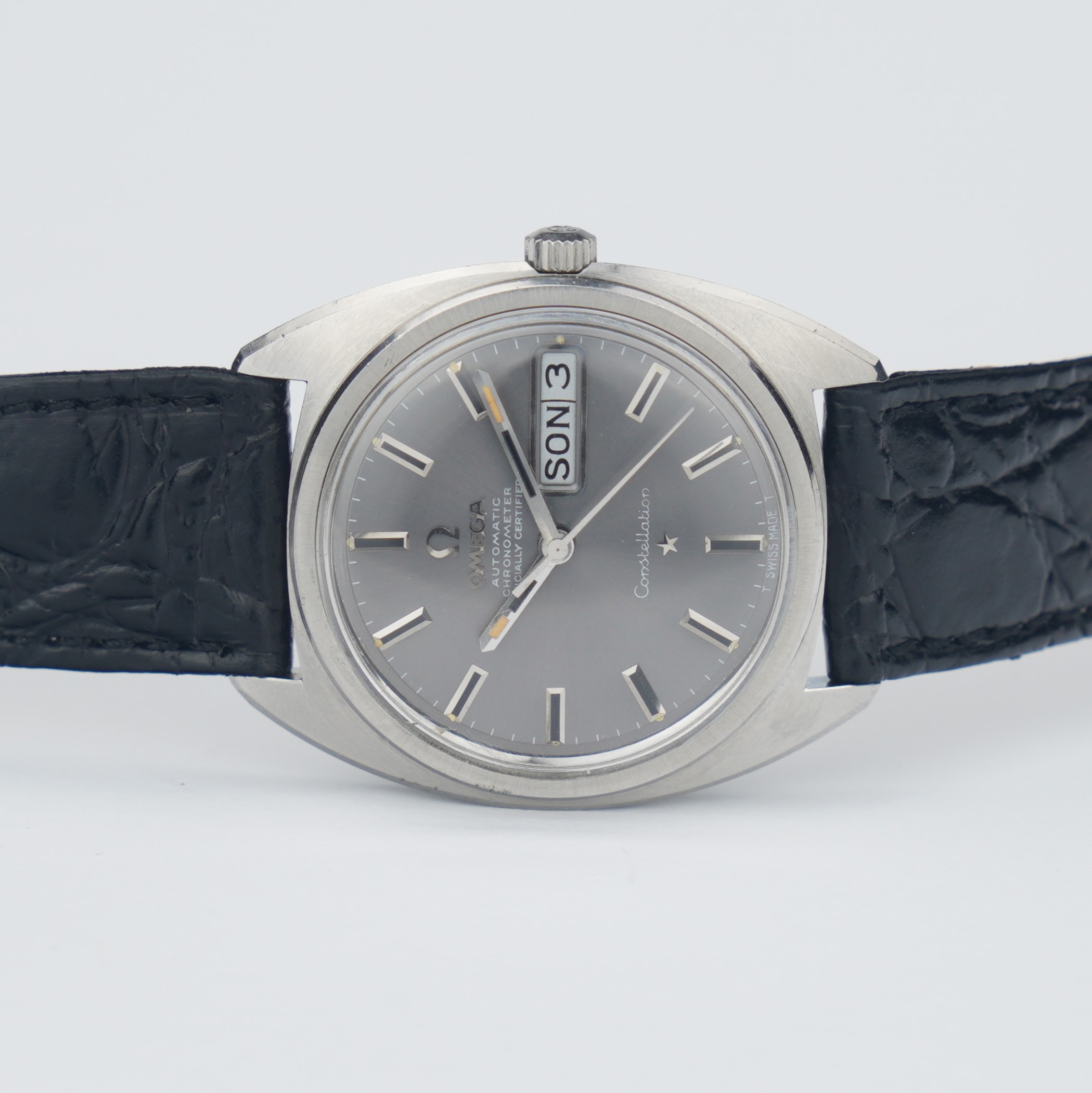 Omega Constellation 168.019 day-date with c-shape case and grey dial with from 1968 - Image 5