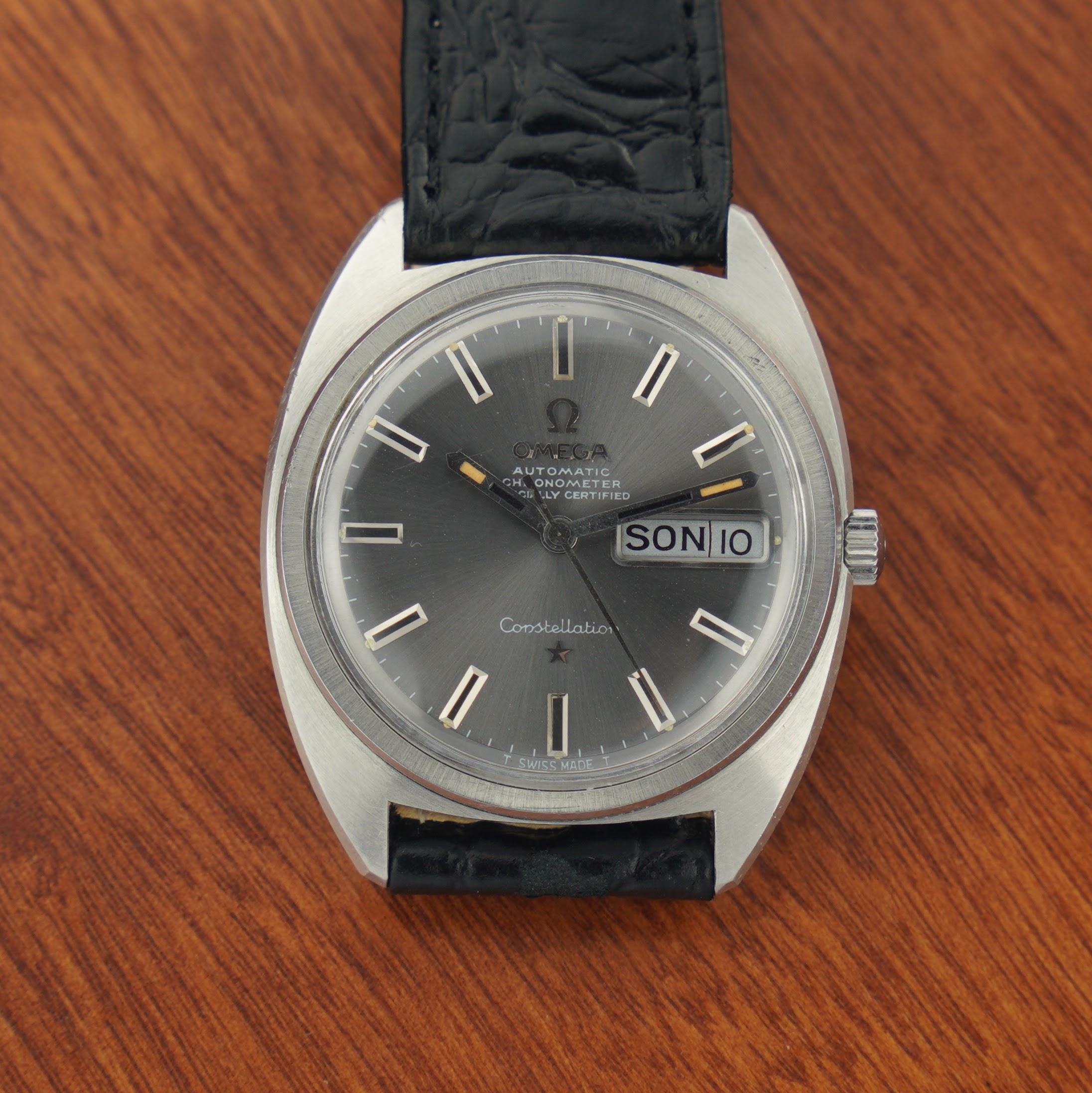 Omega Constellation 168.019 day-date with c-shape case and grey dial with from 1968 - Image 3