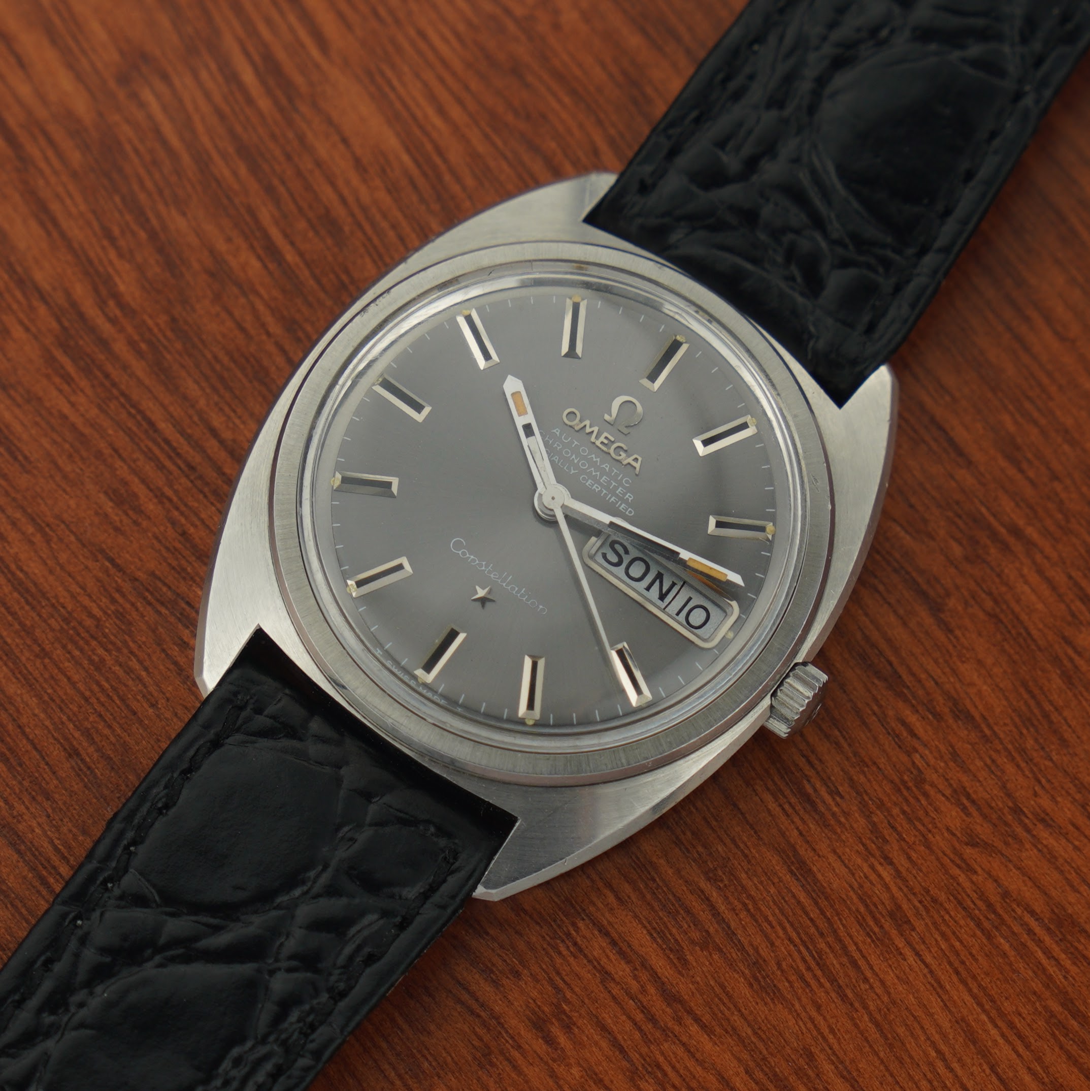 Omega Constellation 168.019 day-date with c-shape case and grey dial with from 1968 - Image 4