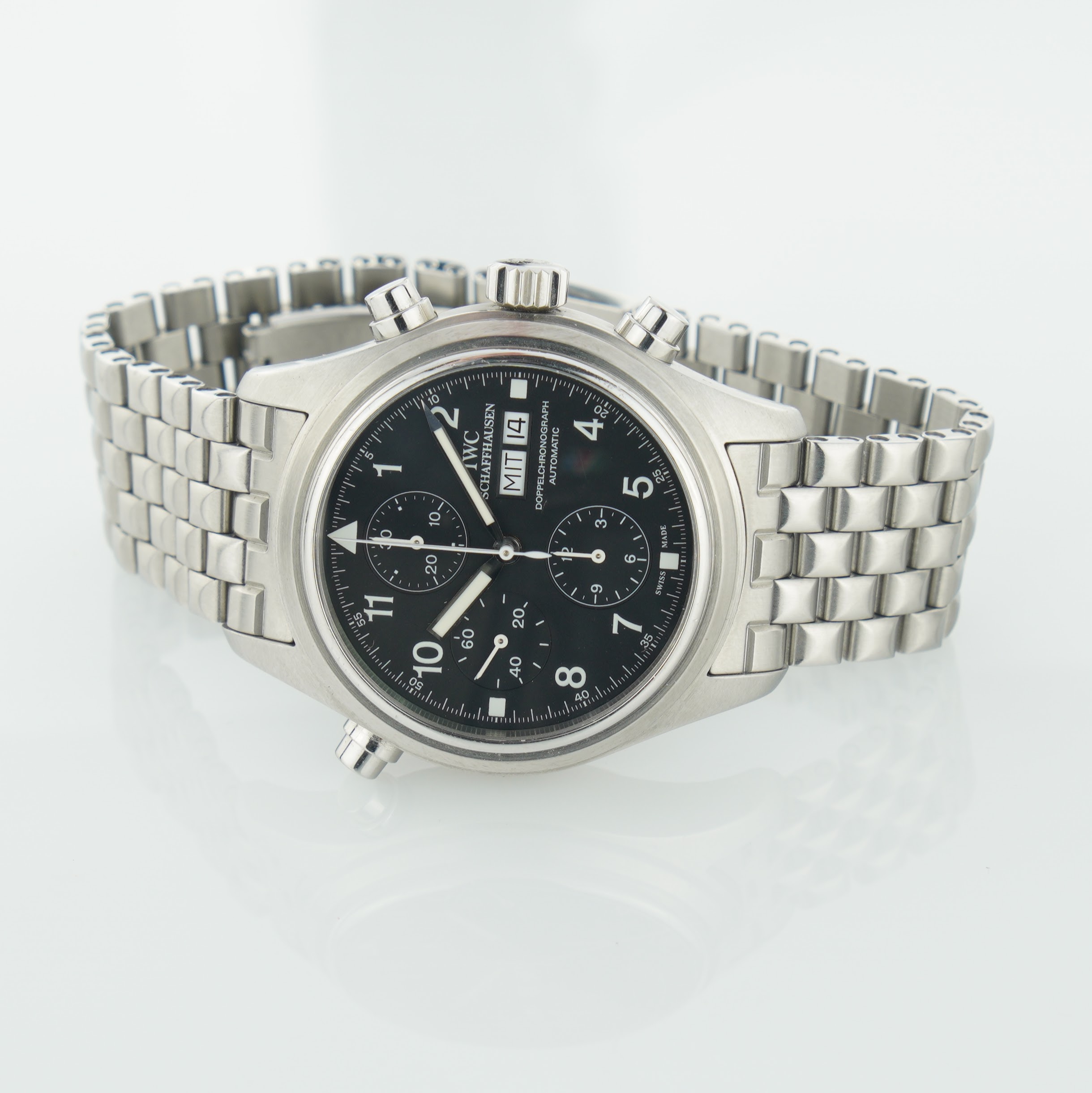 IWC Doppelchronograph/Rattrapante ref. 37131 from 2003 full-set and in great condtion. - Image 8