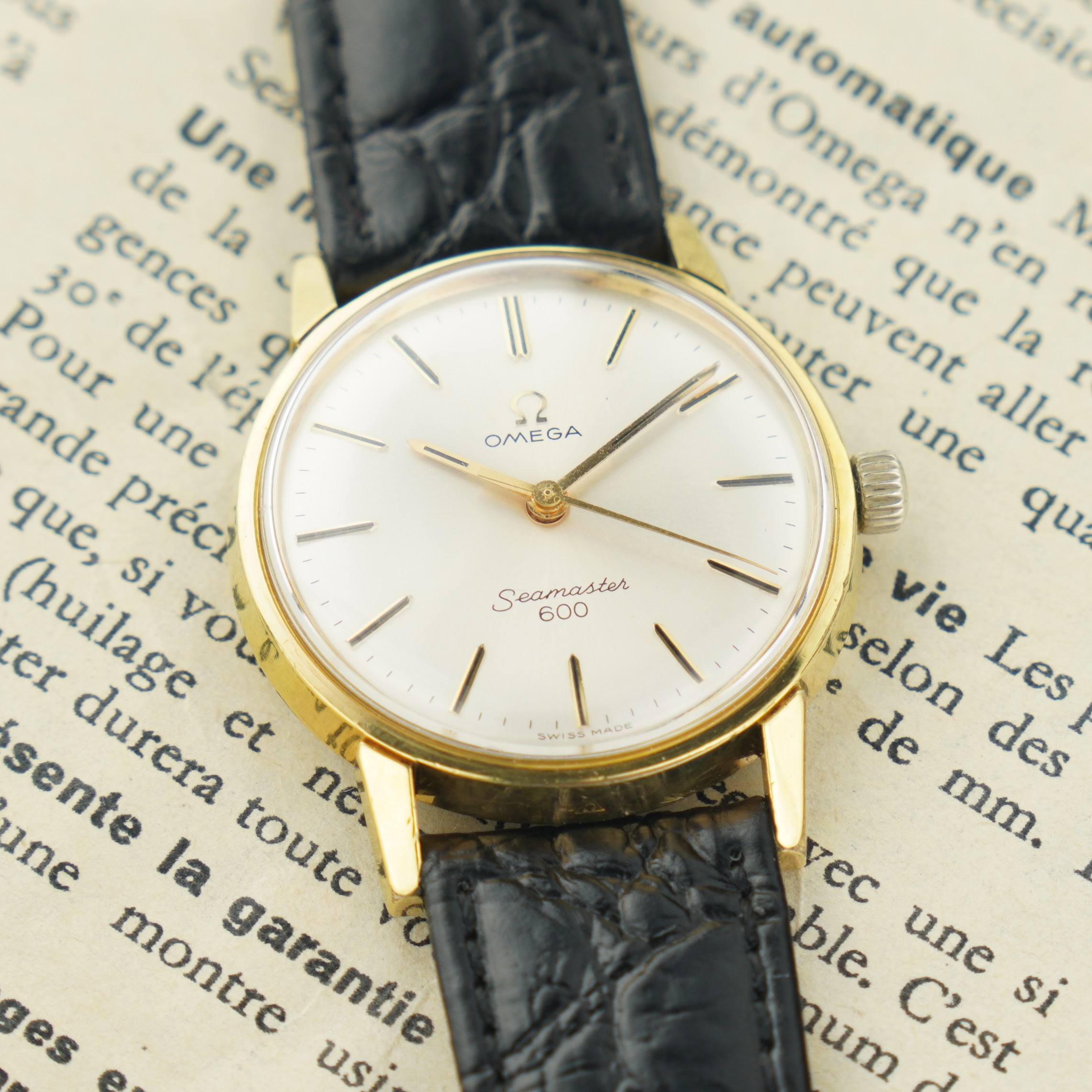 Omega Seamaster 600 135.012 from 1968 with gold-plated case and Serviced cal. 601 movement.