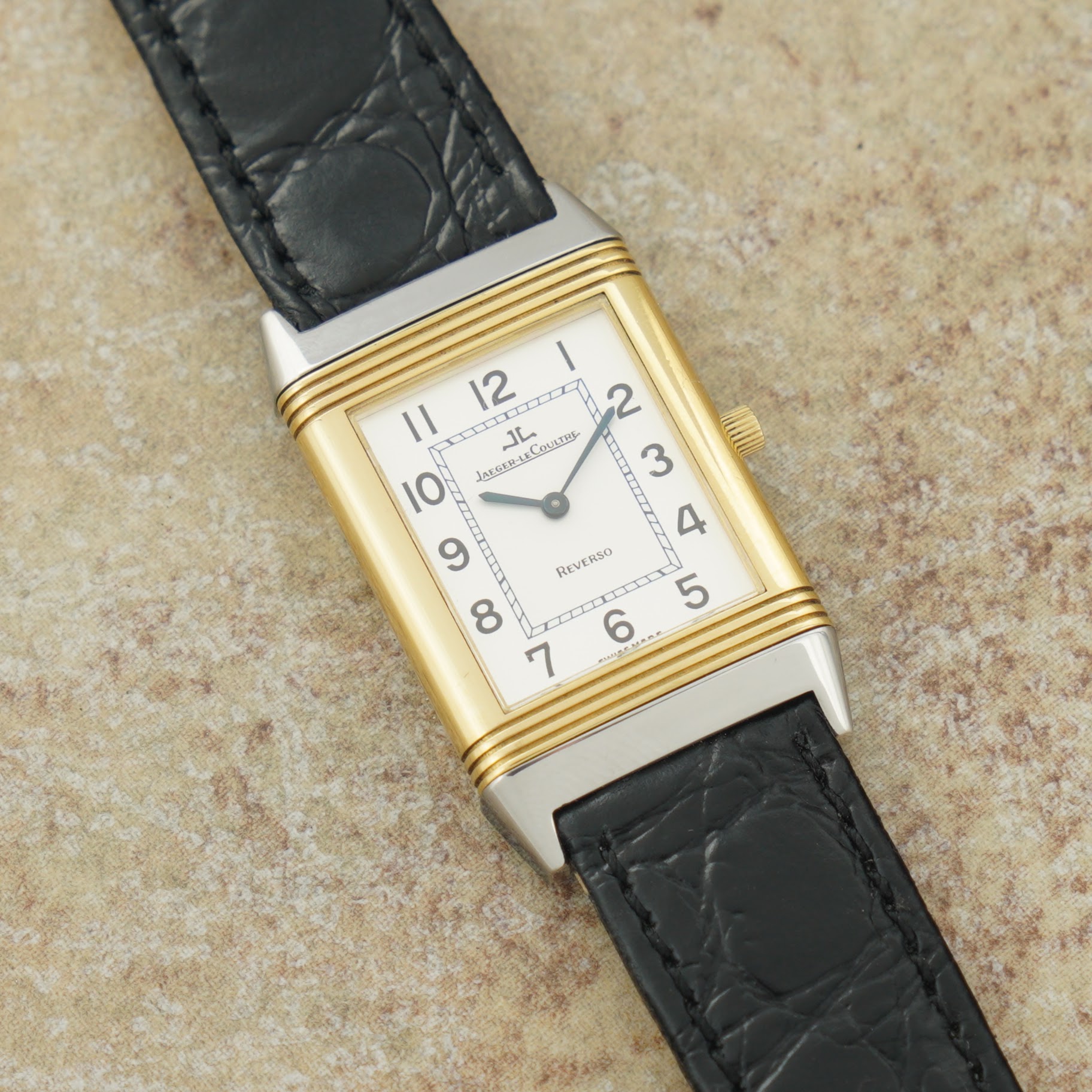 Jaeger-LeCoultre Reverso 250.5.86 18k gold/steel, manual-wind full-set from 2001
