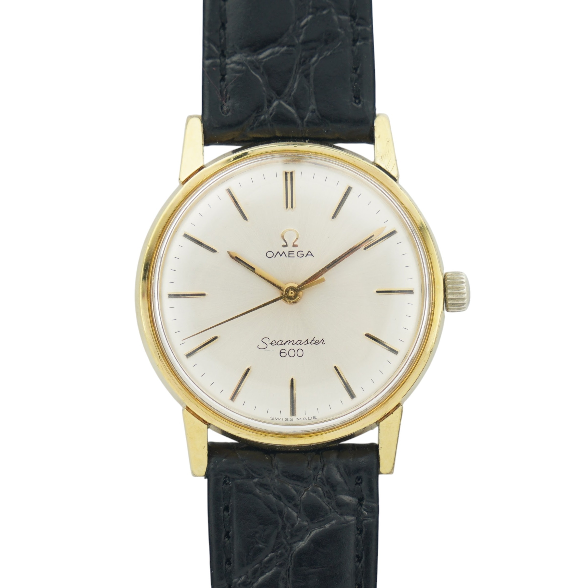 Omega Seamaster 600 135.012 from 1968 with gold-plated case and Serviced cal. 601 movement.